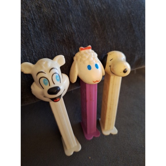 Other - 3 Pez Candy Dispensers  With Feet. Sloppy, Lambchop & Icee